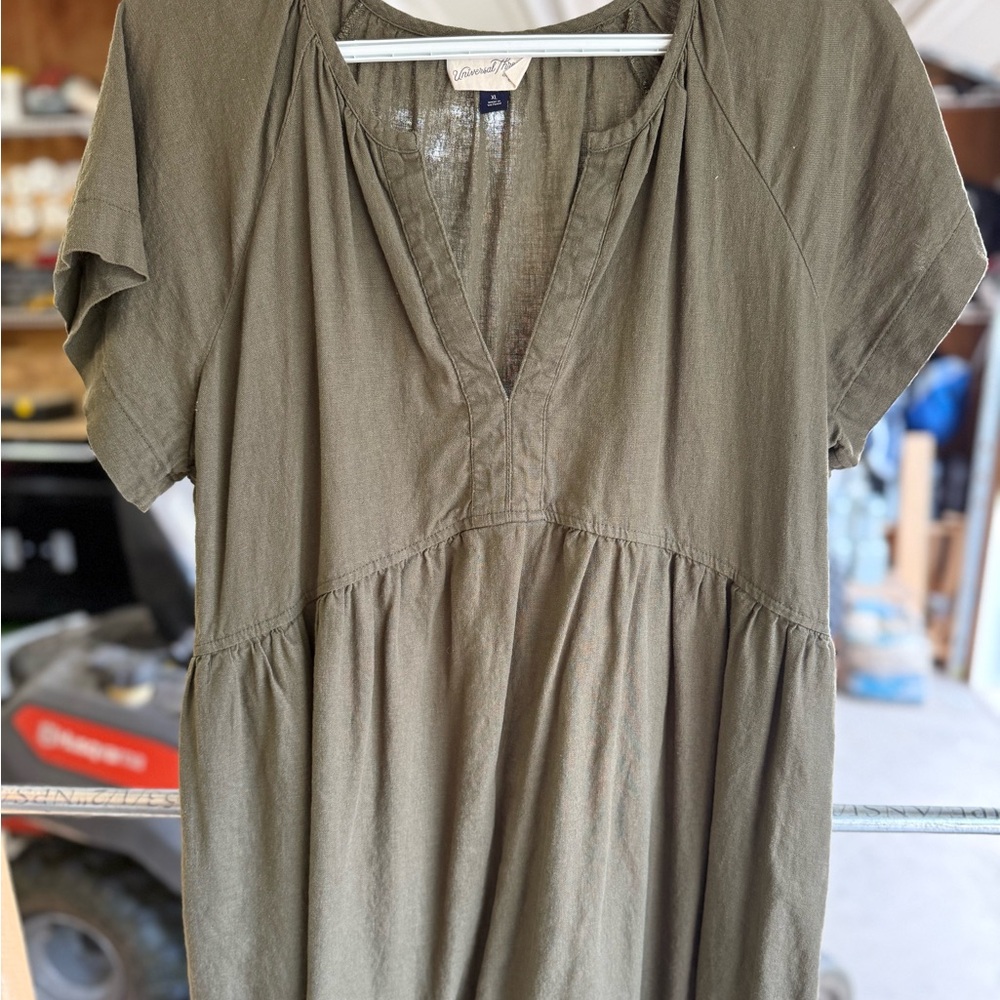 Universal Thread Olive Tunic Mini Dress with Pockets